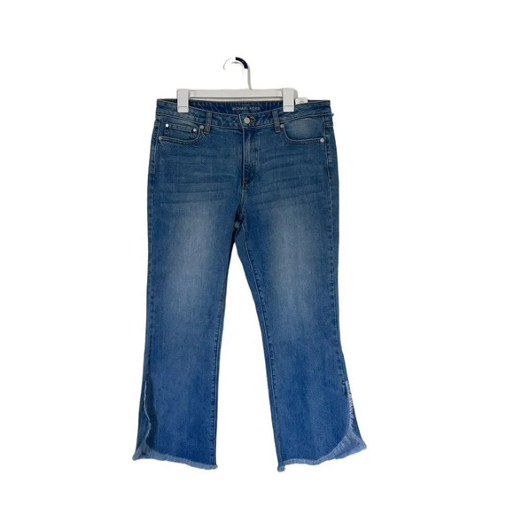Michael Kors Izzy Cotton‎ Cropped Flare Jeans size 14 - Picture 1 of 4